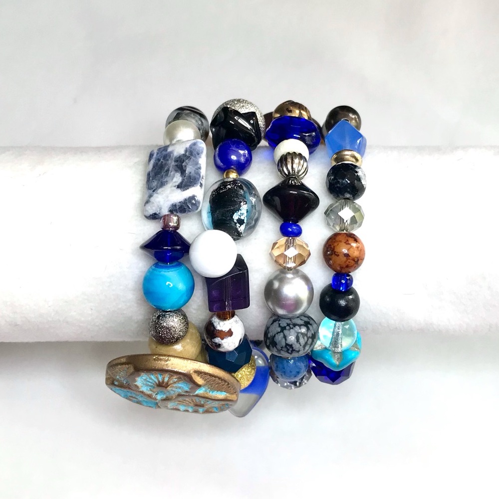 Handmade Bracelet with Modern & Vintage Elements (NB53-6H) New Without Tags - Picture 7 of 9